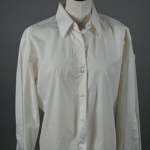 Jones New York White Cotton Blouse Size 10